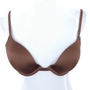 Wonderbra Light Lift Front Close Push-Up Padded Bra 36B Brown, Underwire, Sexy